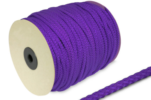 Cordon PP, 5 mm de diamètre, en rouleau de 100 m, violet