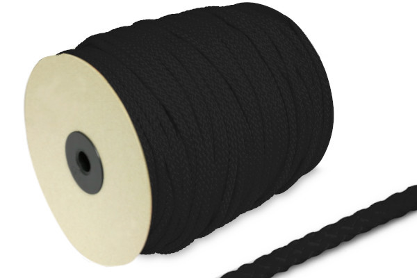 Cordon en PP, 5 mm de diamètre, en rouleau de 100 m, noir