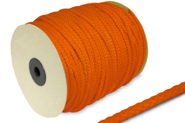 Cordon en PP, Ø 5 mm, en rouleau de 100 m, orange foncé