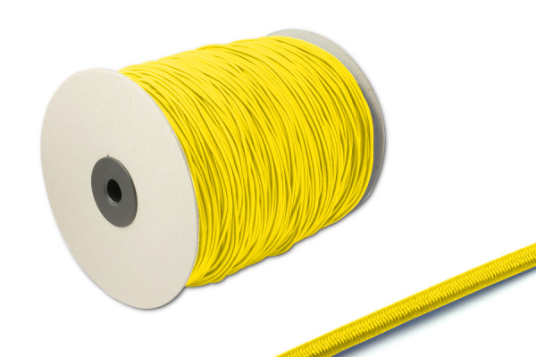 Cordon élastique, 2,2 mm de diamètre, en rouleau de 500 m, jaune