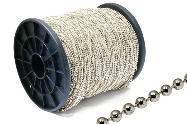Kugelkette auf Rolle, vernickelt