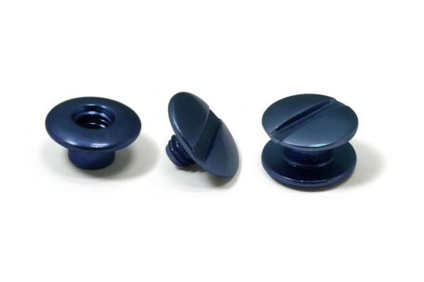 Vis de reliure en aluminium, bleu foncé