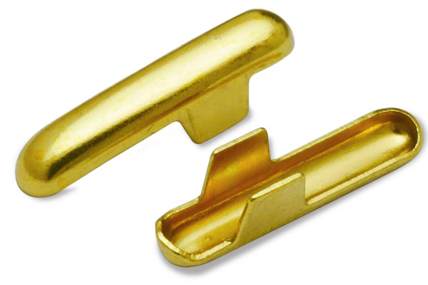 Goupilles métalliques (en T) pour élastiques et cordons, ouverture 2,6 mm, laiton