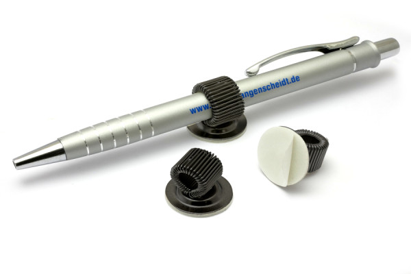 Porte-stylos en métal, autocollant, laqué noir