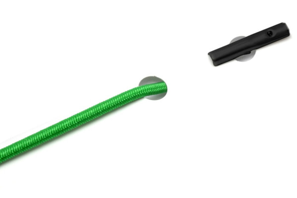 Cordons élastiques avec goupilles automatiques, verts