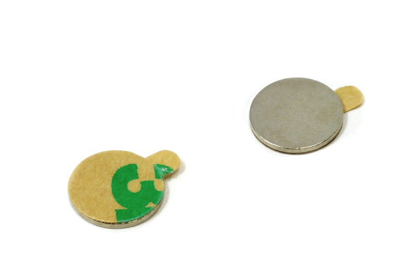 Aimants disques, 8,0 x 1 mm, auto-adhésifs