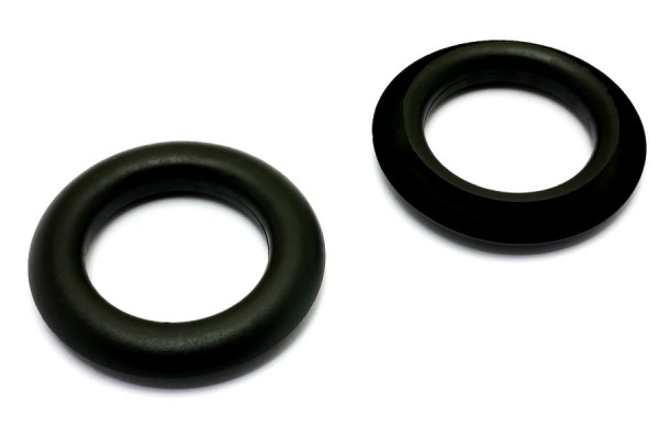 Œillets de prehension, en plastique, noirs