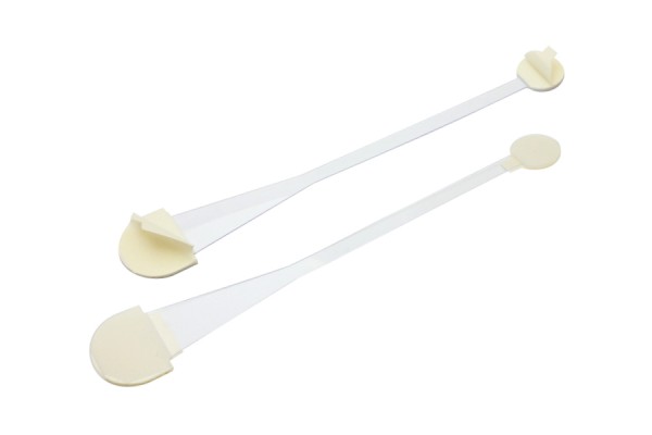 Stop-rayons / Wobblers en plastique, 150 mm, transparents, avec 2 surfaces adhésives