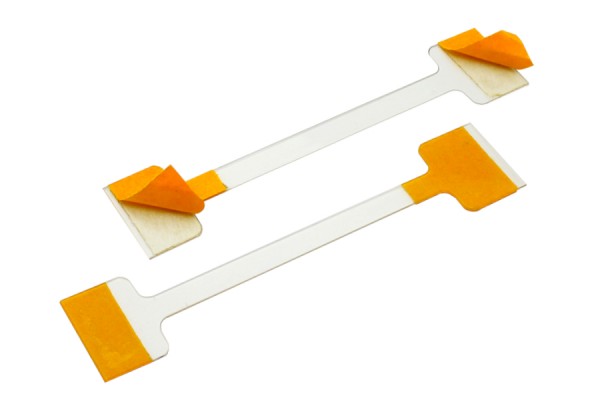 Stop-rayons / Wobblers en plastique, 75 mm, transparente, avec 2 surfaces adhésives