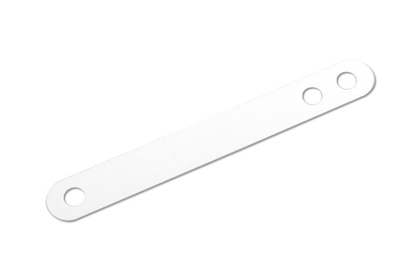 Barrettes de couverture en plastique, 95 x 12 mm, perforation 70+80 mm, blanc