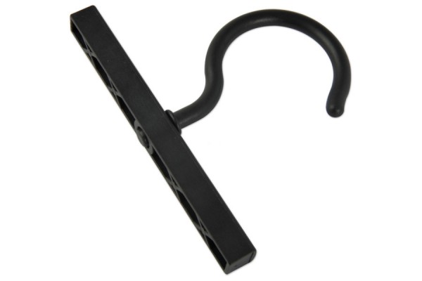 Crochets en plastique pour nuanciers, 78 mm, avec rail, noir