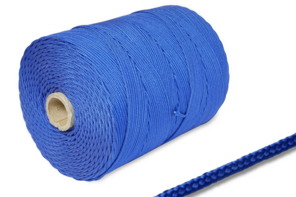 Cordon en PP, 2 mm de diamètre, en rouleau de 500 m, bleu
