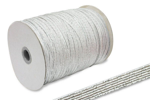 Caoutchouc plat, en rouleau de 500 m, argent