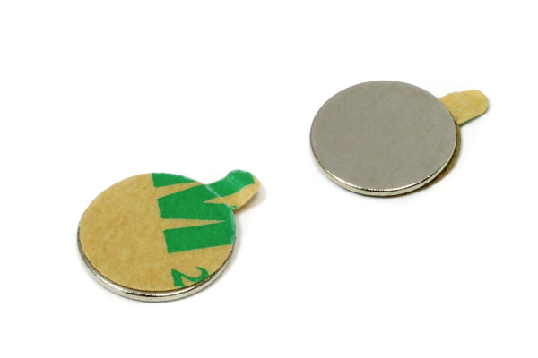 Aimants disques, 10,0 x 0,6 mm, auto-adhésifs