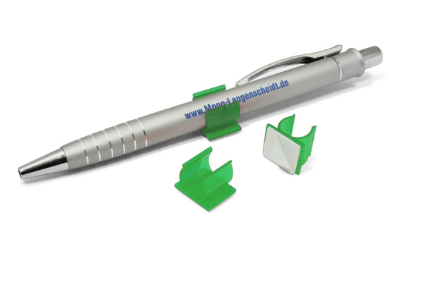 Porte-stylos en plastique, autocollant, vert