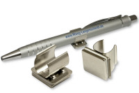 Porte-stylos magnétiques<BR> en métal, nickelés