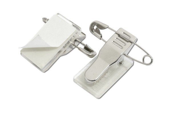 Krokoclip en métal, autocollant, avec épingle de sûreté