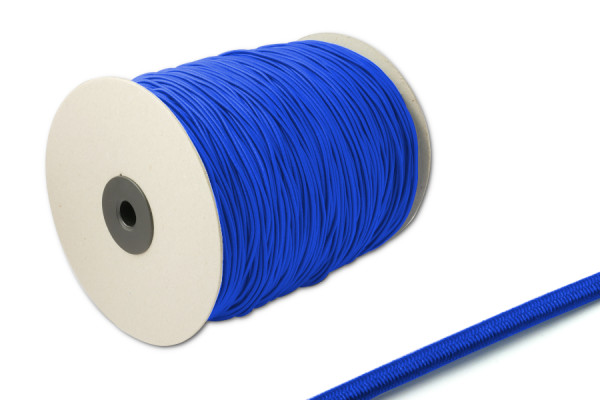 Cordon élastique, 2,2 mm de diamètre, en rouleau de 500 m, bleu moyen