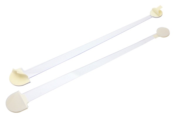 Stop-rayons / Wobblers en plastique, 200 mm, transparente, avec 2 surfaces adhésives