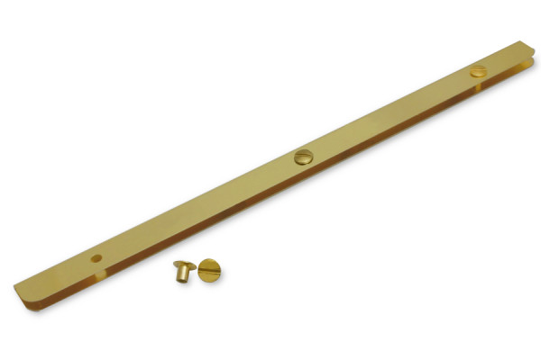 Barrettes pour menus, 330 mm, en laiton, perforation 119/119 mm, vis incluses