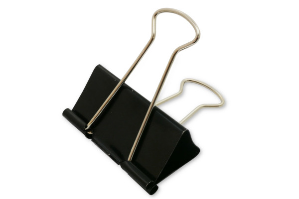 Pinces double clip / Pinces universelles, 51 mm de large, noir