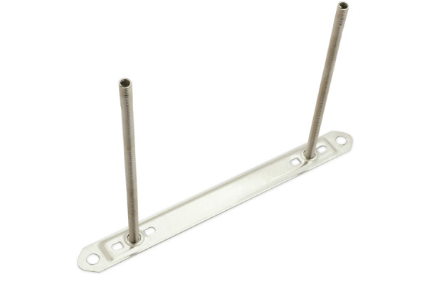 Ressorts hélicoïdaux sans bourrelet, 100 mm sur plaque à riveter, 124 x 12 mm
