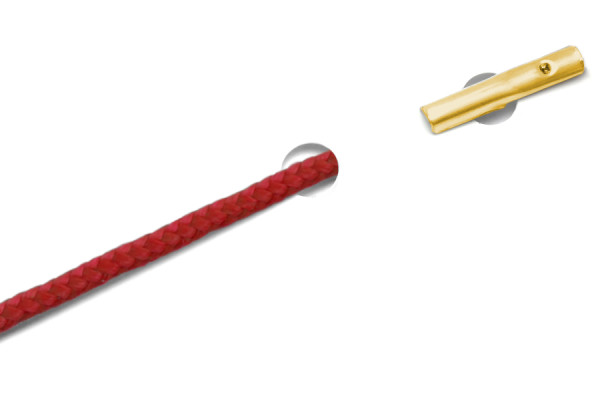 Cordons en PP avec goupilles automatiques, rouges