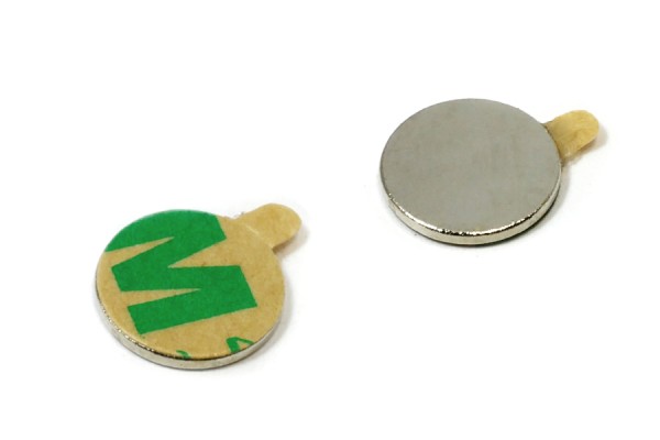 Scheibenmagnete, 10,0 x 1 mm, selbstklebend