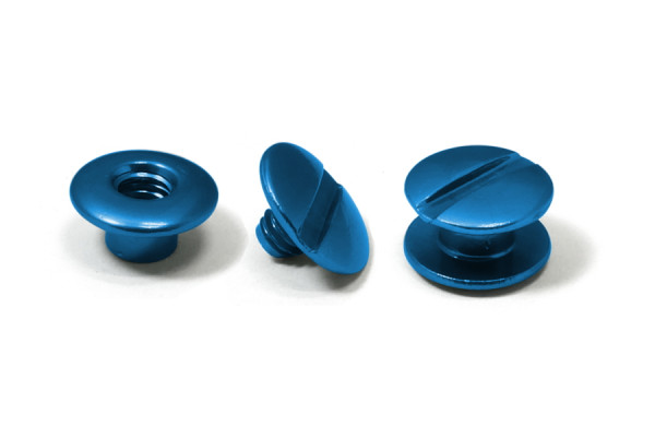 Vis de reliure en aluminium, bleu moyen