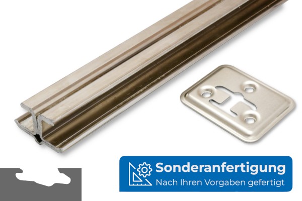 Tringle pour dossier suspendu pour agrafeuse pendulaire, Système Zippel, fabrication sur mesure