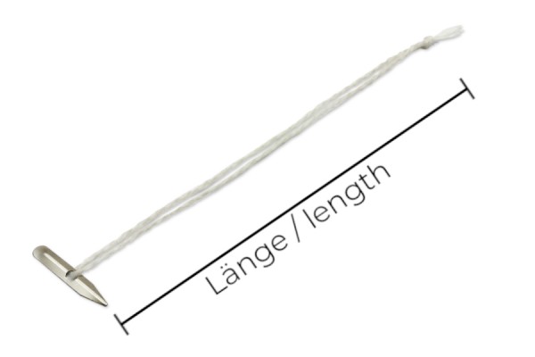 Attaches textiles avec goupille fendue, blancs