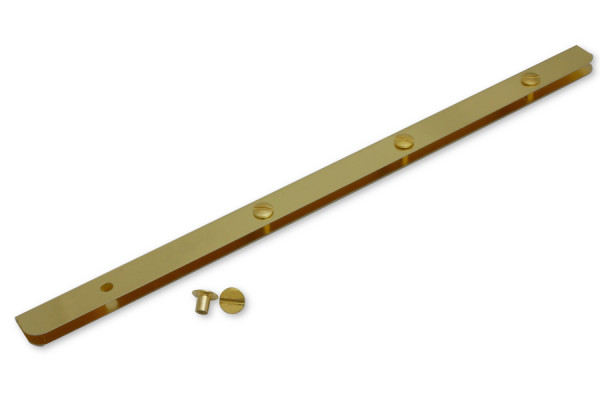 Barrettes pour menus A4, en laiton, perforation 80/80/80 mm, vis incluses