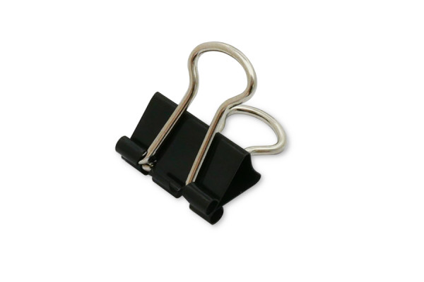 Pinces double clip / Pinces universelles, 15 mm de large, noirs