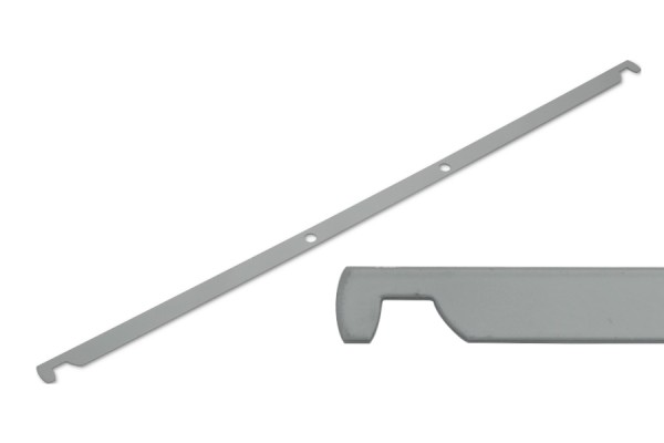 Rails de suspension, revêtement par poudrage gris, perforation de 80 mm