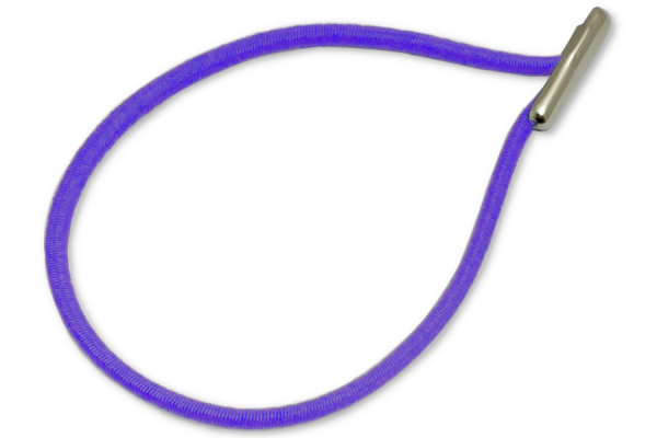 Cordons en caoutchouc montés en forme de goutte, lilas