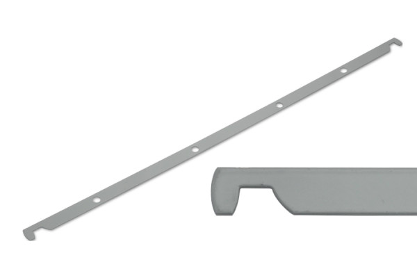 Rails de suspension, revêtement par poudrage gris, perforé en 4 points, espacement 80/80/80 mm