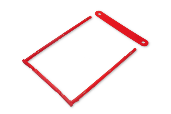 Attaches de regroupement avec âme métallique, rouges