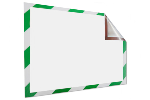 Cadres d'information magnétiques pour format A4, 229 x 315 mm, vert-blanc