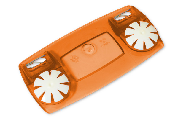 Perforateur de poche pour classeurs, avec fonction de blocage, orange