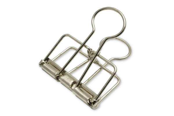 Trombones design en fil métallique, 32 mm de large, couleur argent