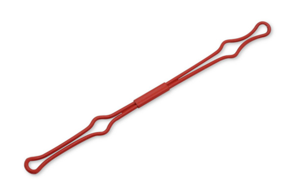 Dispositif de maintien par fil métallique, insertion étroite, 150 mm, rouge