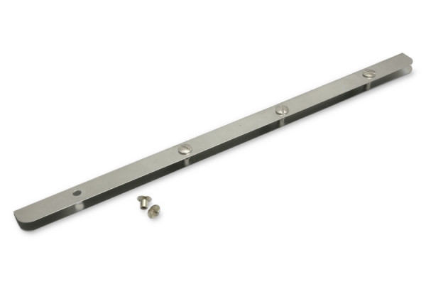 Barrettes pour menus A4, nickelés, perforation 80/80/80 mm, vis incluses
