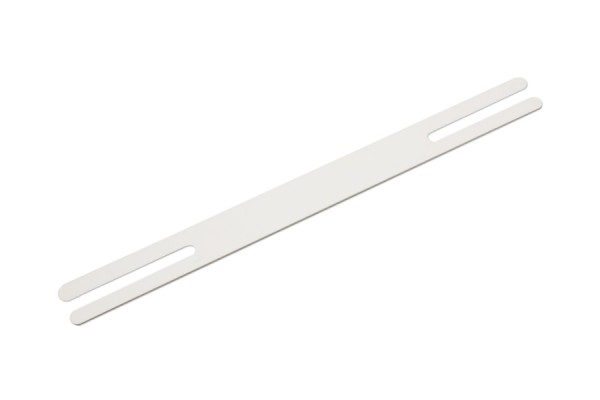 Agrafes plates en plastique, plates et ouvertes, 150 mm, blanches