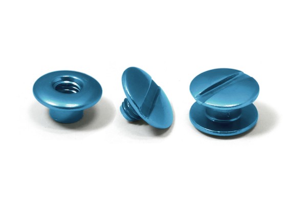 Vis de reliure en aluminium, bleu clair
