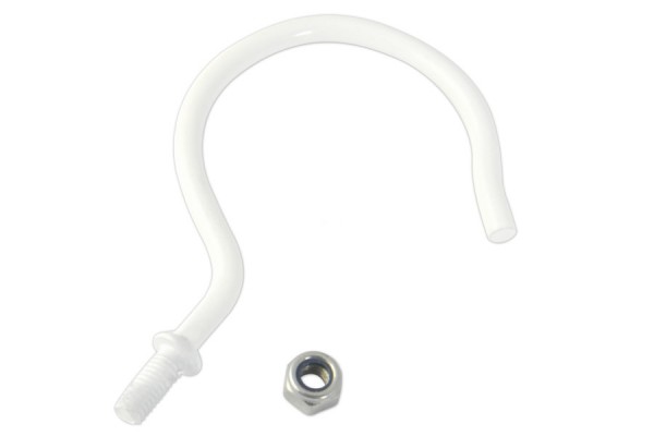Crochets métalliques pour nuanciers, 78 mm, filetés, blancs