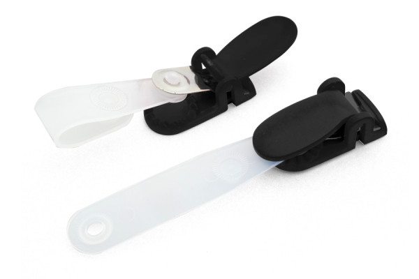 Clips pour cartes d'identité pour étuis à fente, clip en plastique, noir