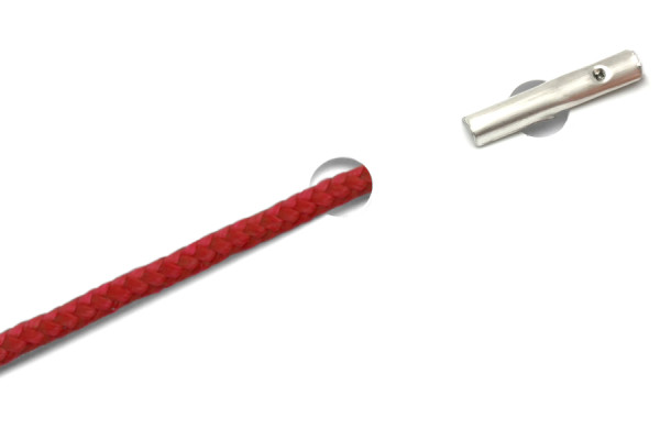 Cordons en PP avec goupilles automatiques, rouges