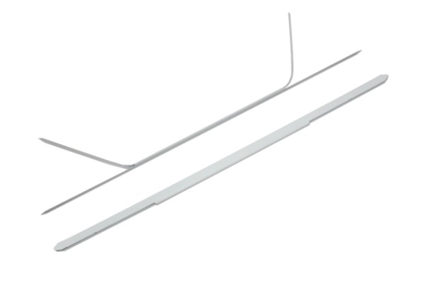Lamelles de reliure doubles en métal, 170 mm, laquées blanc