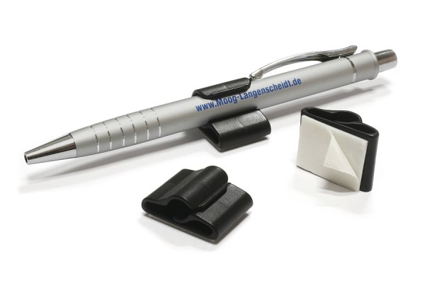 Porte-stylos en plastique, autocollant, noir