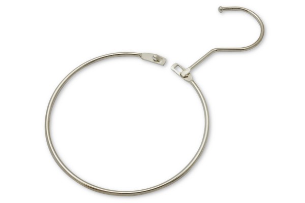 Anneaux porte-échantillons avec crochets de suspension, 120 mm, nickelés